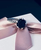 ♥️ Pandora Onyx Ring schwarze Rose Hessen - Kirchhain Vorschau