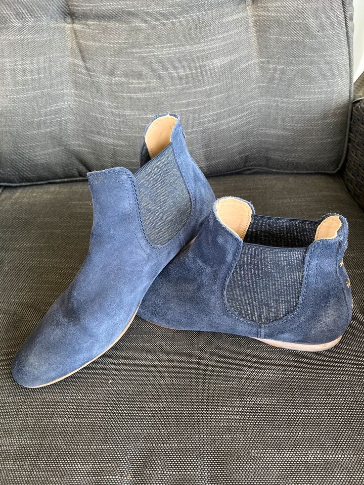 Tommy Hilfiger Denim blau Stiefelette Boots 40 Wildleder in Idar-Oberstein