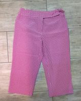 Schicke Karo Hose Gr. 44. Capri - Pink/ weiß Sachsen-Anhalt - Calvörde Vorschau