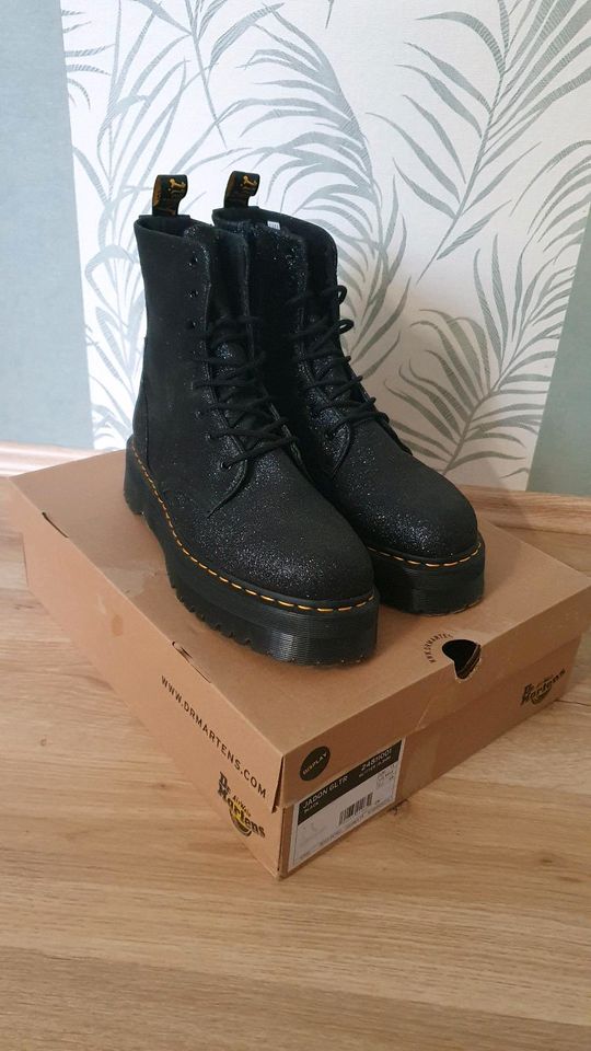 Neue seltene Glitzer Dr. Martens Jadon GLTR Plateau Gr 48 Glitter in Harsewinkel