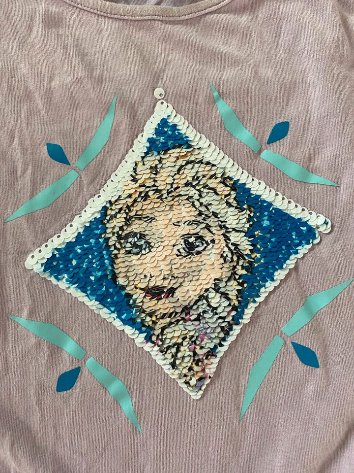 Elsa Frozen T-Shirt mit Wendepailletten 86/92 Disney in Frechen