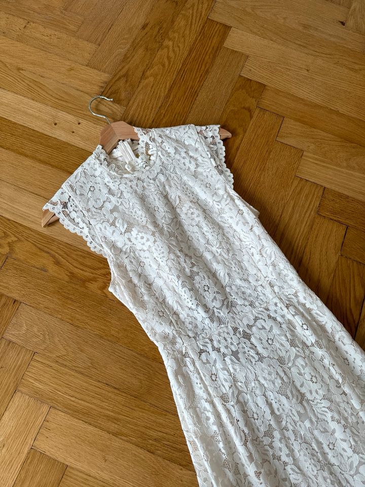 Hochzeitskleid Vintage neu H&M, 36 S Cremefarben Spitze in Krefeld