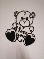 Wanddeko Teddybär mit I love you Schriftzug Nordrhein-Westfalen - Bad Laasphe Vorschau