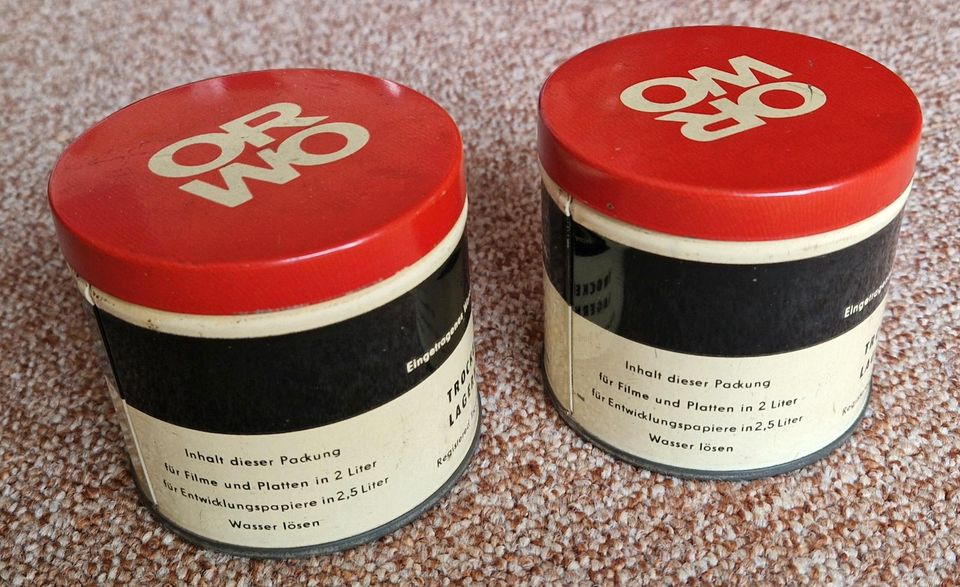 2 Blechdosen ORWO WOLFEN DDR 70er 80er Jahre in Auerbach (Vogtland)
