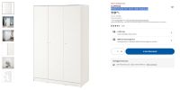 IKEA Kleiderschrank mit 3 Türen, weiß, 117x176 cm Bad Godesberg - Rüngsdorf Vorschau