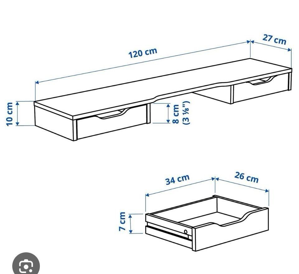IKEA ALEX Schreibtisch Aufsatz mit Schubladen in München