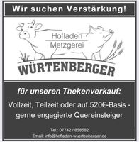 Verkaufspersonal gesucht! Baden-Württemberg - Küssaberg Vorschau