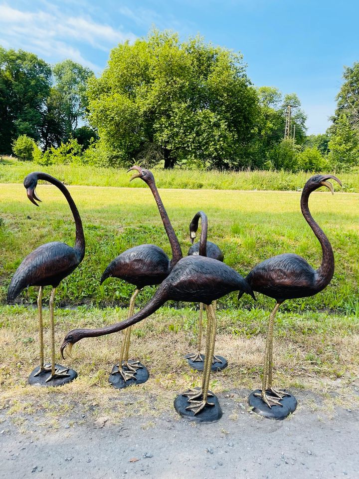 5 Lebensgrosse Flamingo aus Bronze in Dortmund