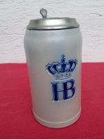 Bierkrug Steinzeug, Hofbräuhaus München mit Zinndeckel Baden-Württemberg - Sandhausen Vorschau