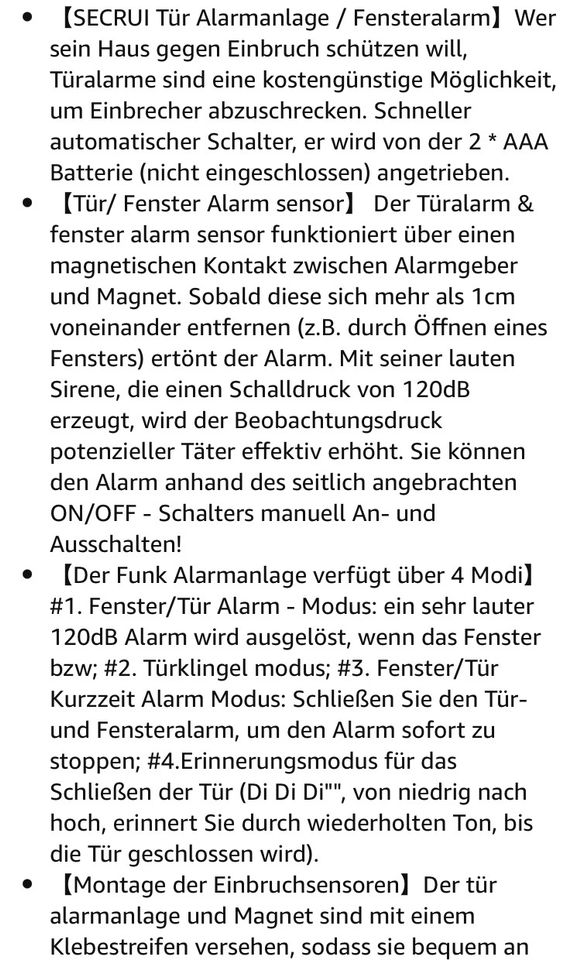 Fenstersicherung mit Alarm Einbruchschutz neuwertig in Berlin