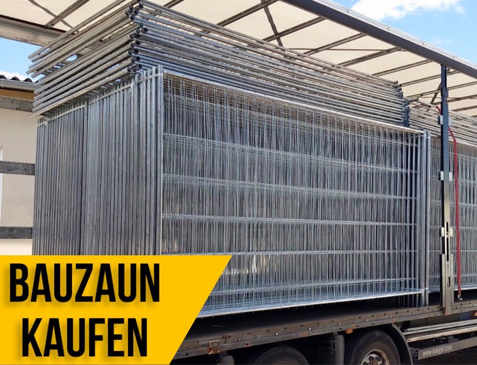 30x Bauzaun Set 3,5x2m Zaunfeld Mobilzaun Bauzäune Zaun in Halle