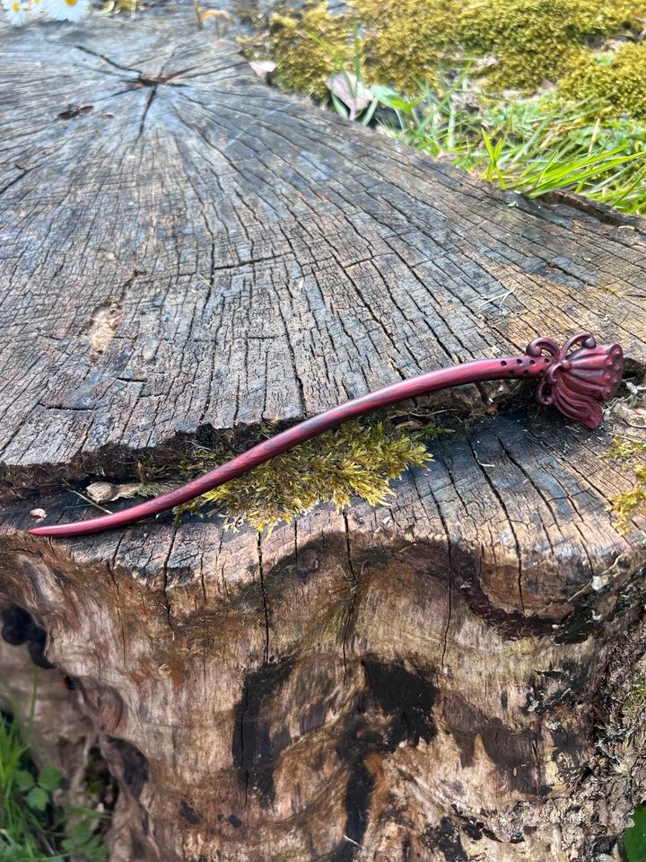 Nature Holz Haarstab Haarnadel Haarschmuck Lotus Neu in Essen-West