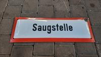 EMAILLESCHILD EMAILLE SCHILD GEWÖLBT SAUGSTELLE DDR BLECHSCHILD Sachsen - Erlau Vorschau