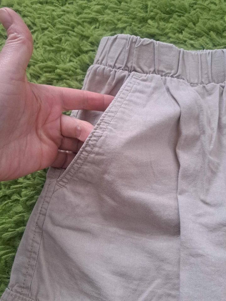 H&m hose beige Stoff Sommer dünn weit in Blaichach