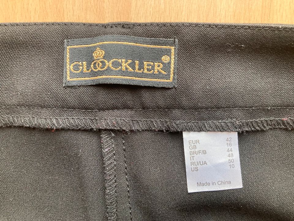 Glööckler Hose, Gr. 42, rot-schwarz, Hahnentrittmuster in Bruchsal