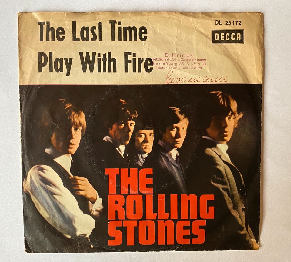 The Rolling Stones - Play with Fire Single LP von 1965 in Rheinberg