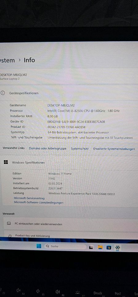 Microsoft Surface Laptop 2 / i5 8250 / 8 / 256 in Twistringen