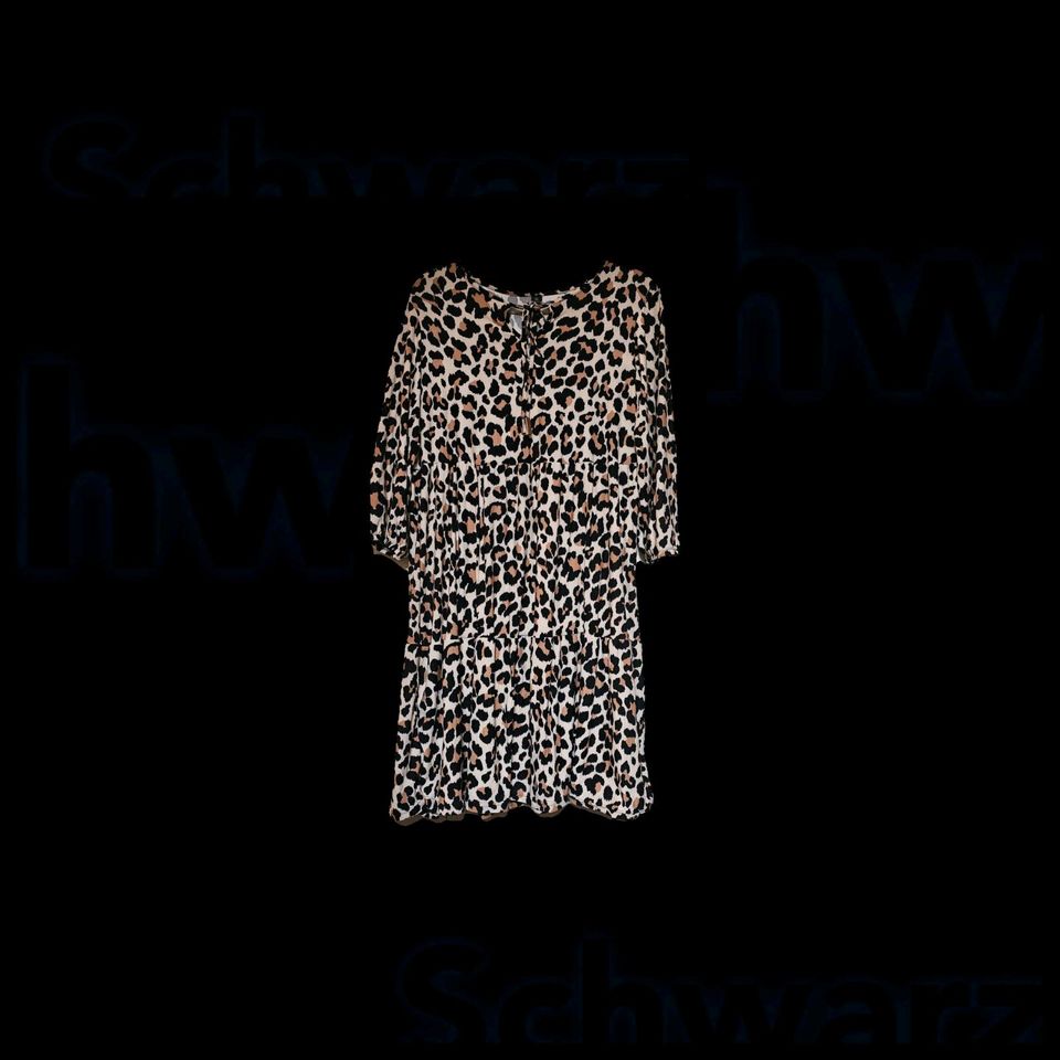 Tunika Kleid 42 L XL  Leo animal Damen schwarz braun beige in Grevesmuehlen