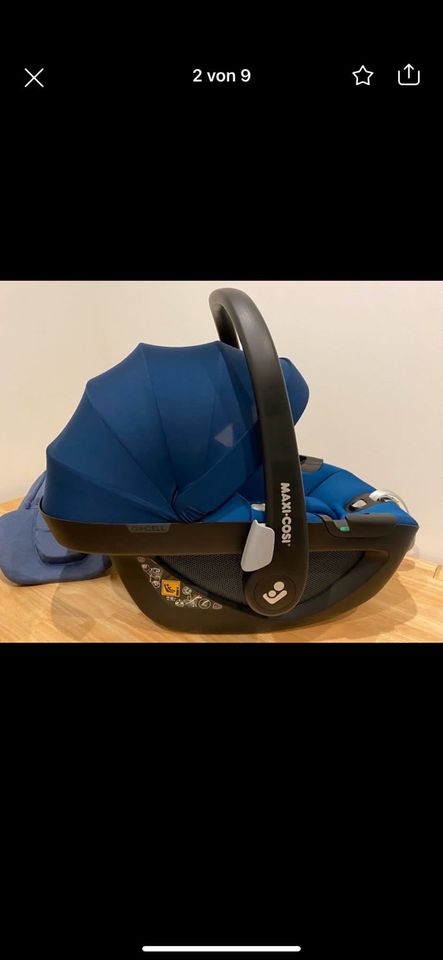 Autositz Maxi Cosi Pebble 360 i-Size Blau Kindersitz Babyschale in Kindelbrück