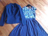 Kleid festlich und Blazer dunkelblau Neu Gr. 36/38 Bayern - Scheidegg Vorschau