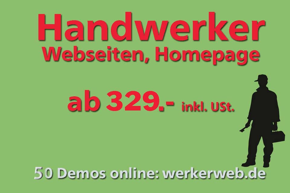Homepage für Handwerker Website Bau, KFZ, Reinigung, Sanierung in Leipzig