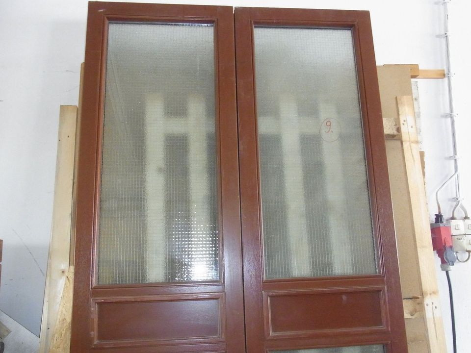 2 x Fenster Tür Holz Festverglasung Raumteiler 61 x 225 cm in Muldenhammer