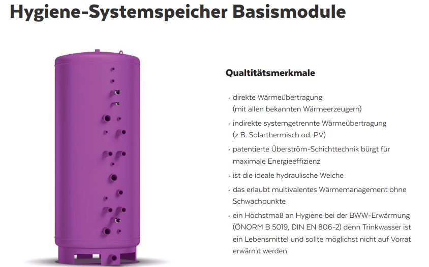 Forstner Hygiene-Systemspeicher  - Kombi Speicher für Ihre Wärmepumpe in Wedemark