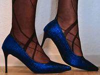 High Heels Stiletto Pumps Gr. EU 44 Blau Glitzer Rostock - Lütten Klein Vorschau