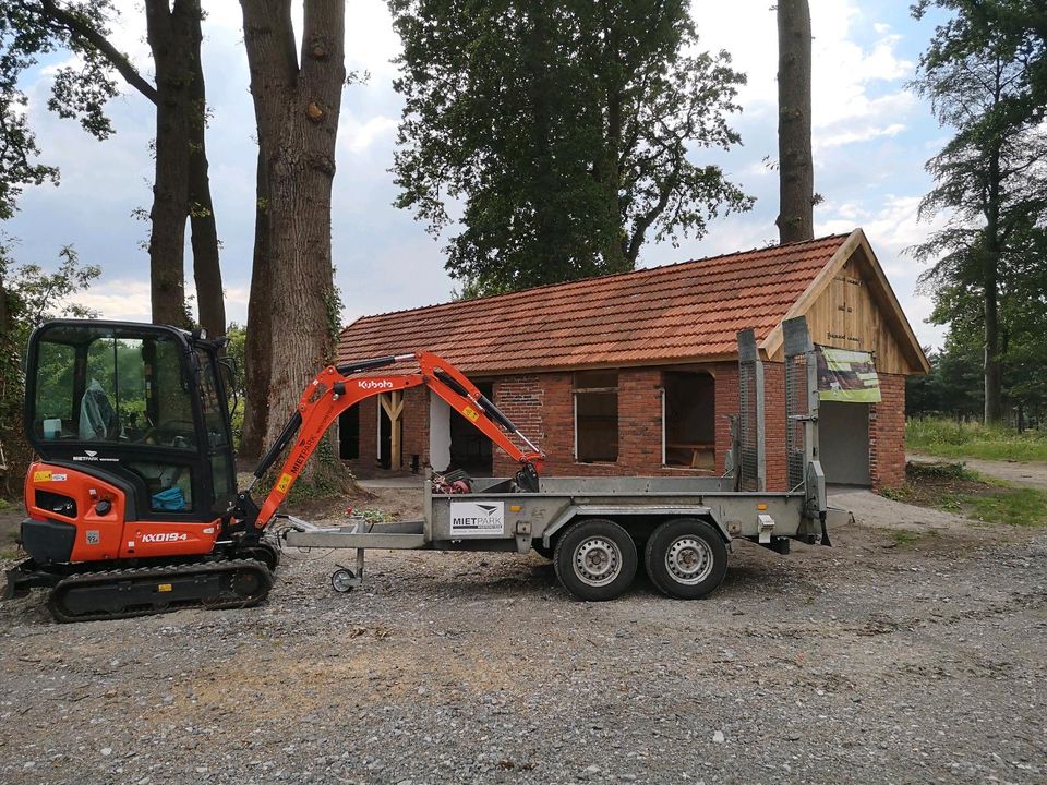 Minibagger Kubota mieten leihen Mietpark Westerstede in Westerstede