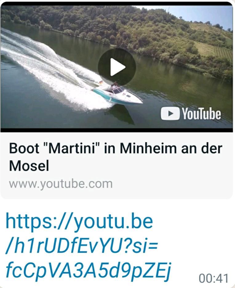 Sportboot " Martini " in Birgel