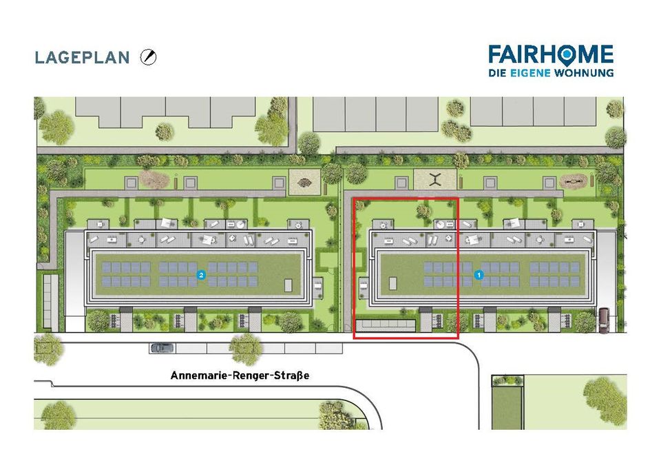 Heute schon wie morgen wohnen! Nachhaltige 3-Zi.-Balkonwohnung „Am Glessener Feld“ in Bergheim