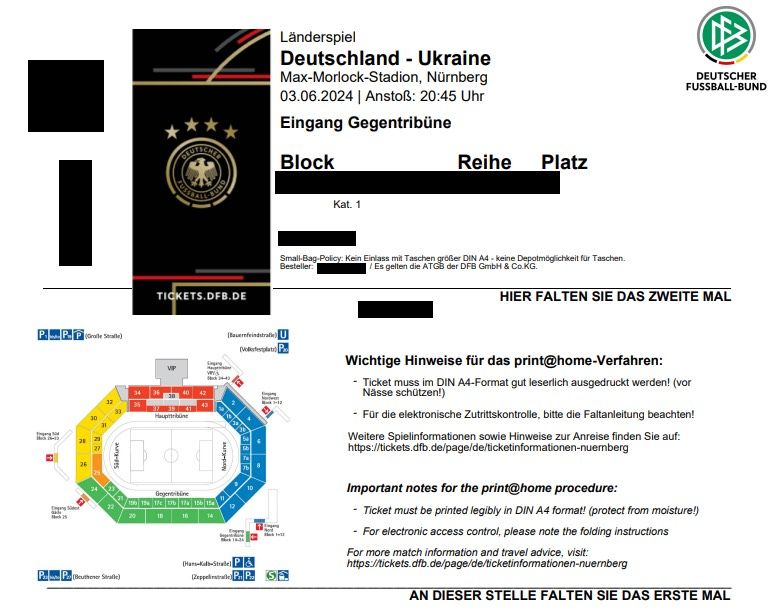 2 Tickets Länderspiel Deutschland - Ukraine in Köln
