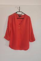 Lange orangene Bluse mit Waffelmuster und goldenen Knöpfen S 36 Bayern - Bad Kissingen Vorschau