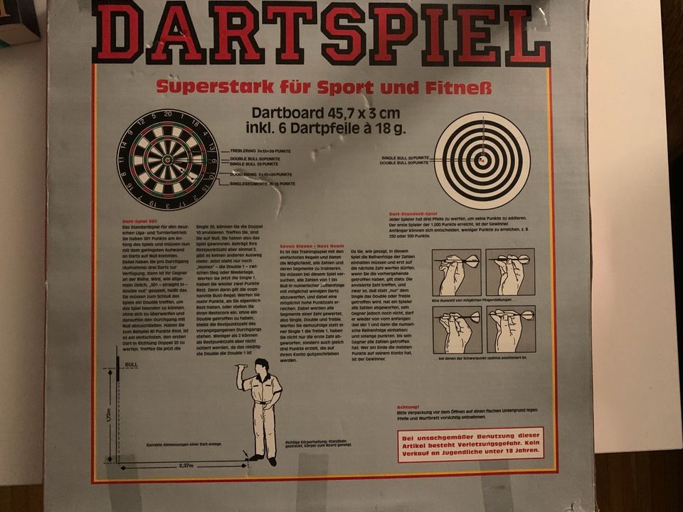 Dartscheibe Dartspiel OVP 6x18g Pfeile in Heidenheim an der Brenz