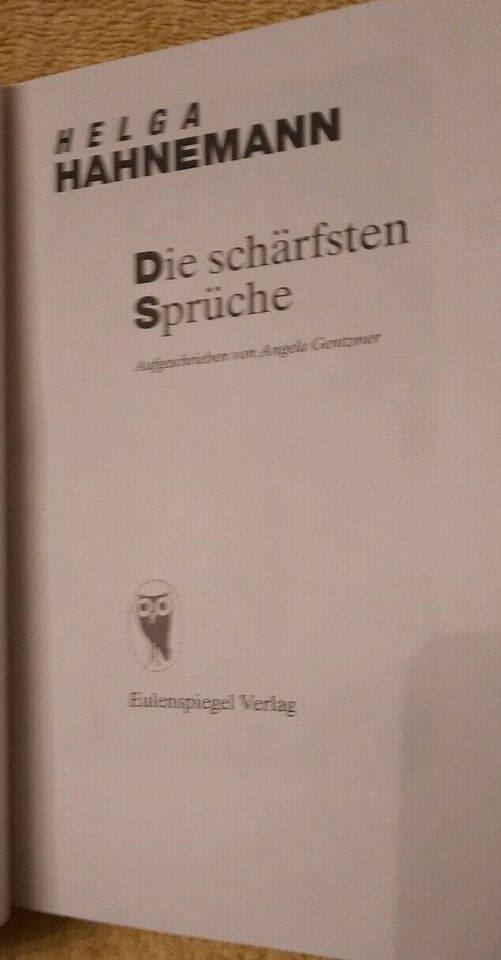 Buch Helga Hahnemann Die Schärfsten Sprüchen in Urbar