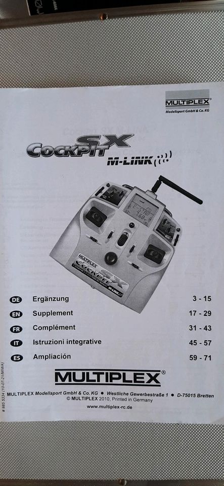 Multiplex Cockpit SX 7 Fernsteuerung mit Empfänger in Weil der Stadt