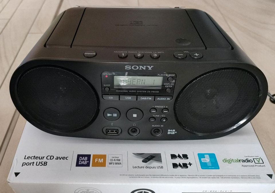 Sony ZS-PS55B Boombox Radio CD USB DAB DAB+ in Bayern - Weichering | CD  Player gebraucht kaufen | eBay Kleinanzeigen ist jetzt Kleinanzeigen