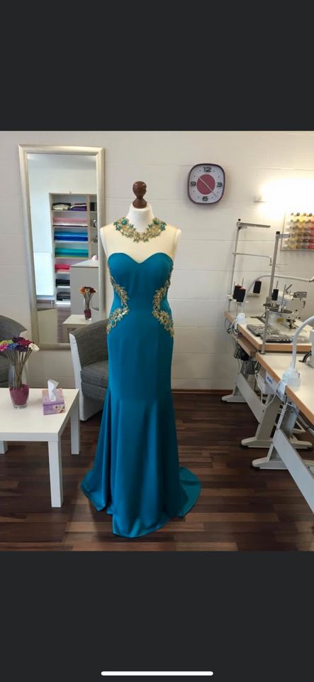 Abendkleid Türkis Gr.36 Neu mit steckerei ist in Oberhausen