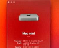 Mac Mini 2018 - 3,2 GHz 6 Core i7 - 32 GB DDR4 - 265 Ssd München - Bogenhausen Vorschau
