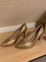 Pumps Gold/Absatschuhe Glitzer Sachsen - Kreischa Vorschau