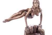 Bronze Skulptur schöner Frauenakt auf Hand mit Marmorsockel Brandenburg - Potsdam Vorschau