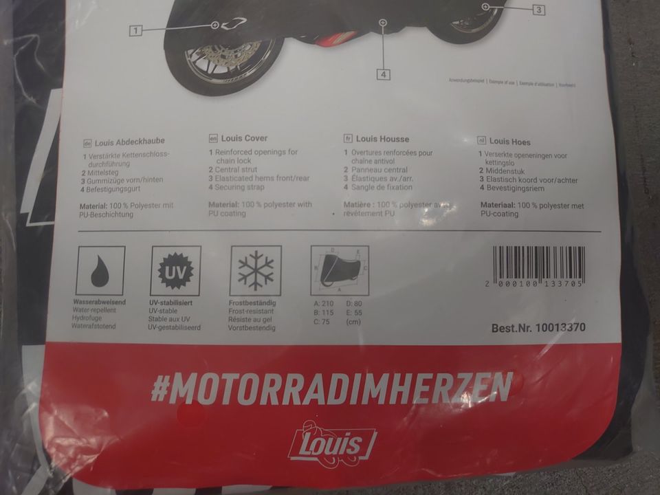 Abdeckhaube Motorrad Louis + 2 x NEU Gepäckrolle in Leverkusen