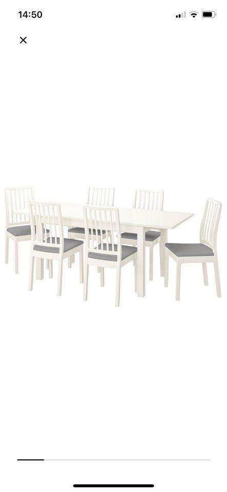 Ikea Esszimmertisch mit vier Stühlen in Mühlhausen