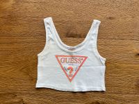 GUESS Crop Top Weiß Neon Orange Ripp S 36 Baden-Württemberg - Weissach Vorschau