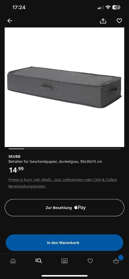 Ikea Skubb Tasche Geschenkpapier / Basteln Aufbewahrung in Kuddewörde