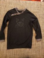 handmade Longsleeve mit Glitzerkatze ca 116/122 Altona - Hamburg Ottensen Vorschau