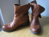 Inuovo Stiefeletten 37 UK 4 Braun Leder Kurzstiefel Shabby Chic Niedersachsen - Jork Vorschau