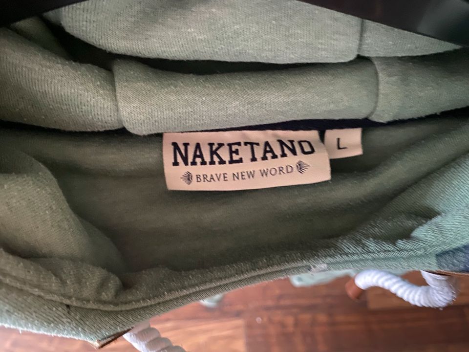 Naketano Sweatshirt Hoodie mit Kapuze Vögel - Größe L in Uetze