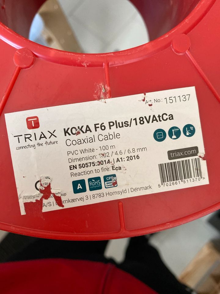 Satelliten Kabel Koka F6 Plus/18VAtCa in Neumagen-Dhron