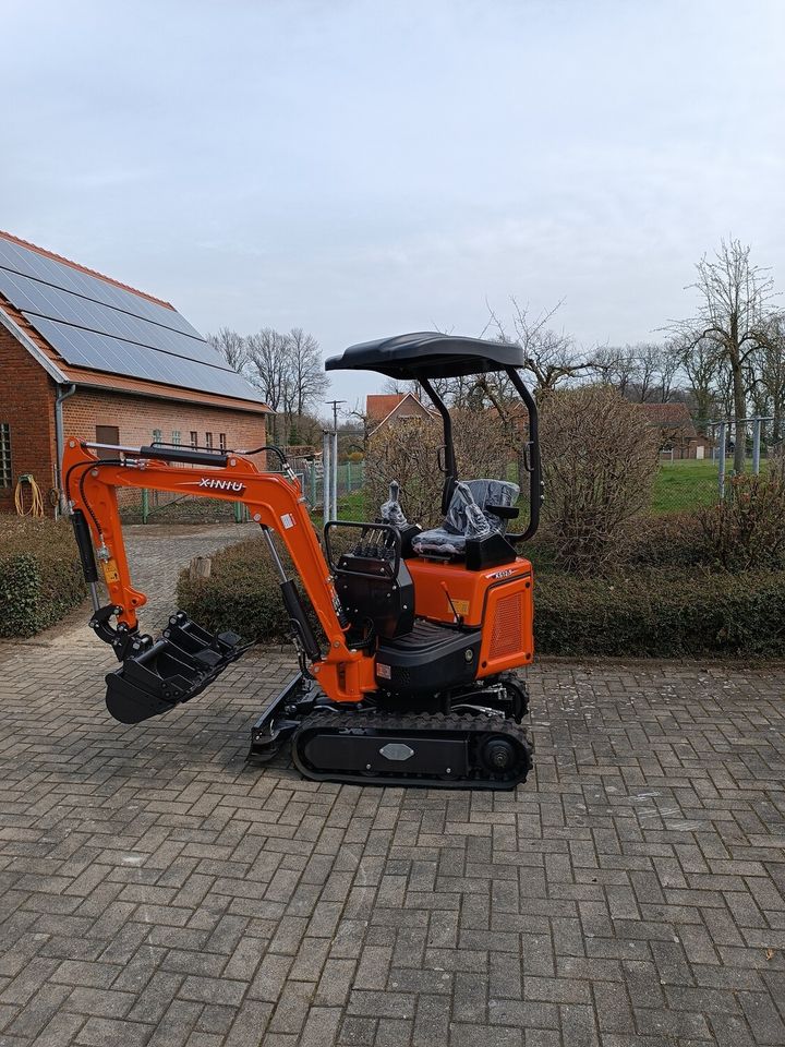 Minibagger KS12-9 Kubota D722 3 Zylinder 1,2t+ KNICKARM + VERSTELLFAHRWERK + PILOTENSTEUERUNG + NEU Diesel Euro5 Bagger Minibagger TOP Rhinoceros XN12-09 XN12-9 in Ahaus